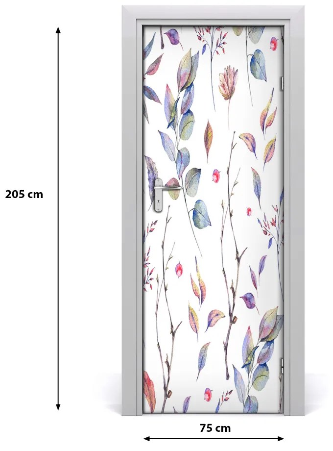 Samolepiace fototapety na dvere lístia eukaliptus 75x205 cm