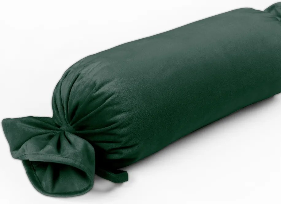 Biante Zamatový vankúš valec bonbon Velvet Prémium SVP-040 Lesná zelená 15x40 cm
