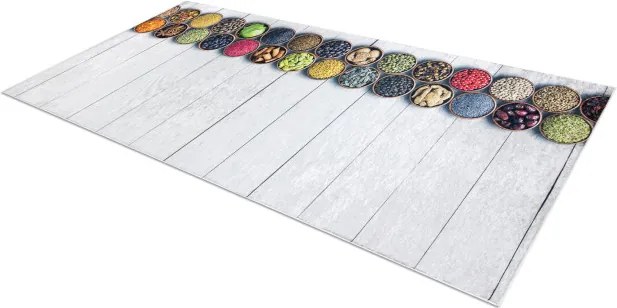 Protišmykový koberec / behúň ANDRE 33200 strieborný / béžový