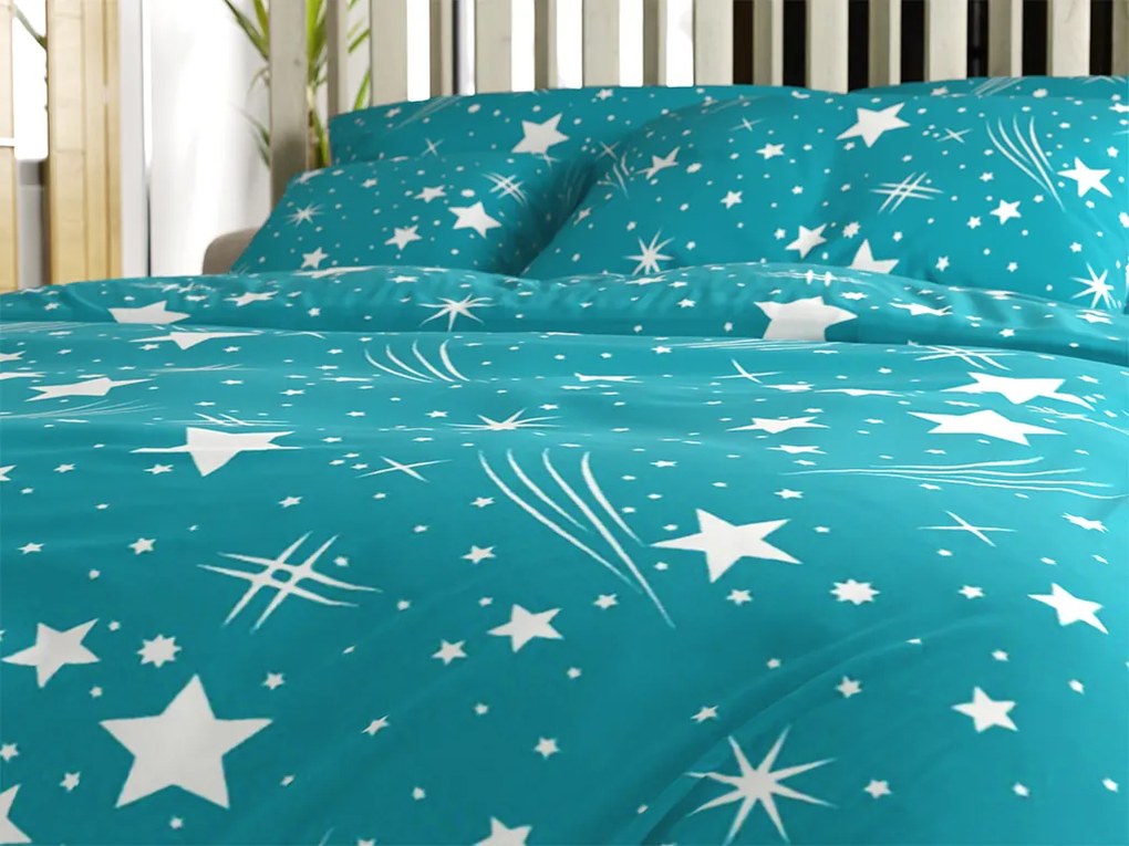 Obliečky z mikrovlákna NIGHT SKY tyrkysové Rozmer obliečky: 70 x 90 cm | 140 x 220 cm