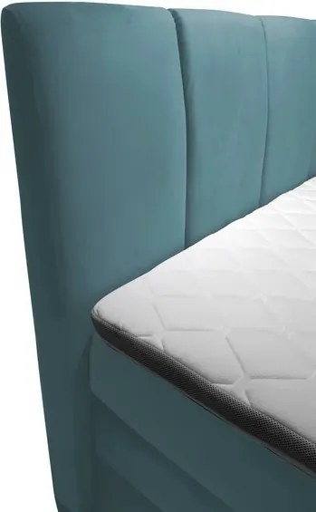 Posteľ boxspring Fresco 180x200 cm, petrolejová látka