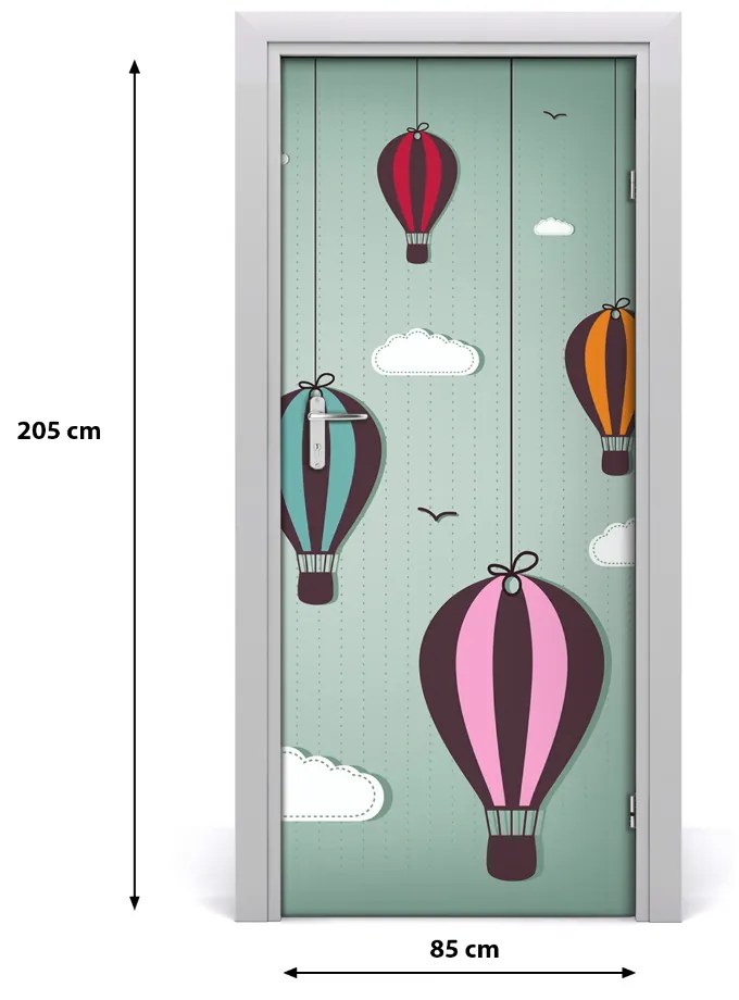 Samolepiace fototapety na dvere lietajúcu balóny 85x205 cm