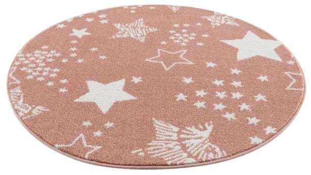 Detský koberec Hviezdy Anime 9387 ružový kruh