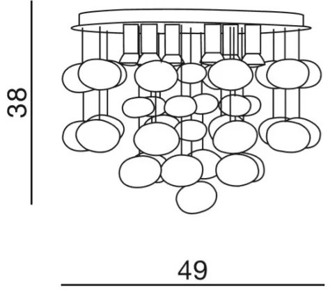 Azzardo AZ2572 - Stropné svietidlo LUVIA 6xGU10/40W/230V