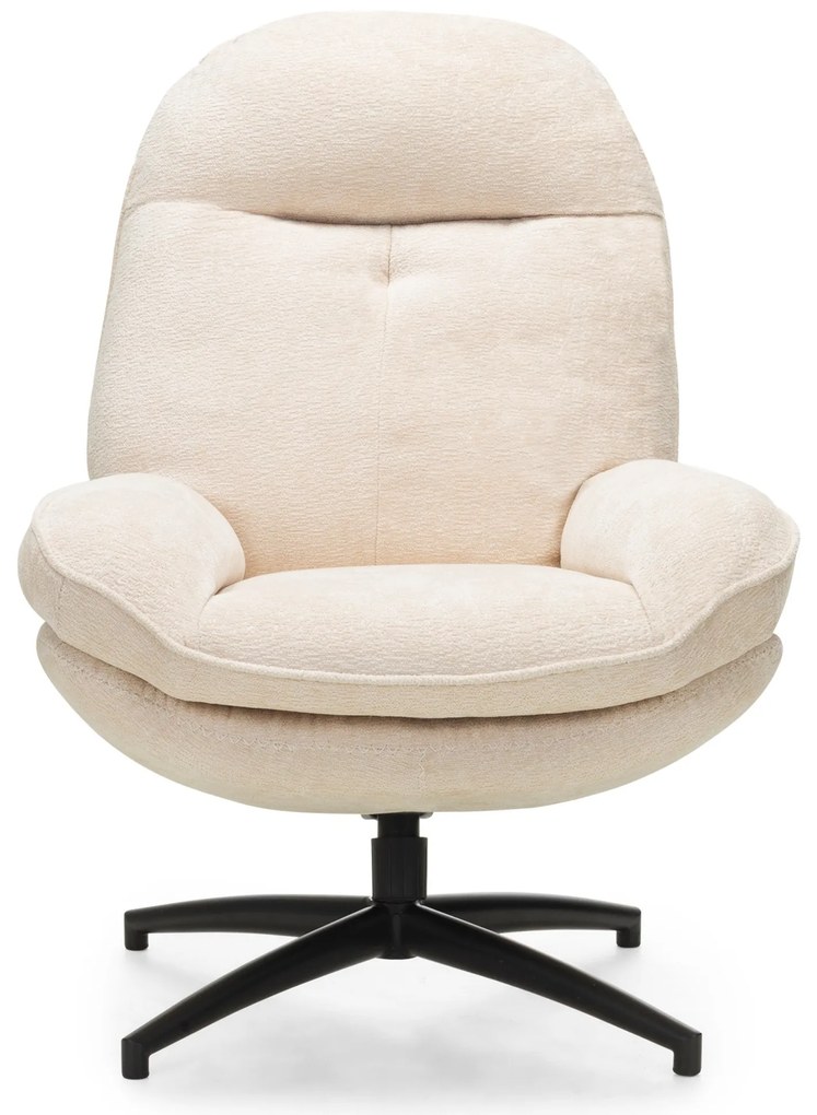 Otočné relaxační křeslo VERANO s podnožkou béžové