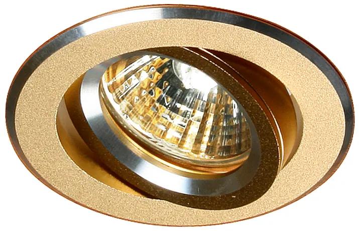 CLX Podhľadové stropné bodové osvetlenie TOLEDO, 1xMR16, 50W, 8,2cm, okrúhle, zlaté