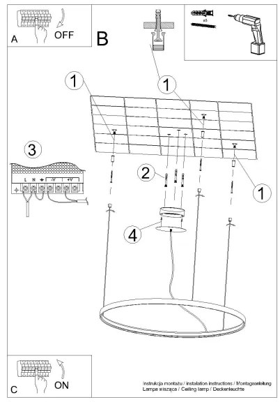 Thoro TH.216 - LED Luster na lanku RIO LED/30W/230V CRI90 3000K pr. 55 cm zlatá