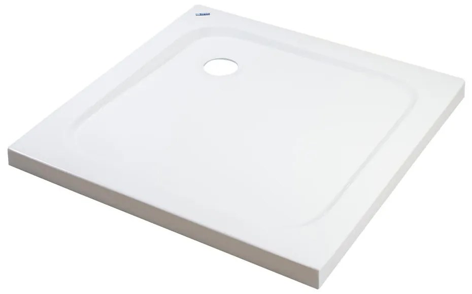 Coria 80x80x5 cm Štvorcová, akrylová sprchová vanička, so sifonom