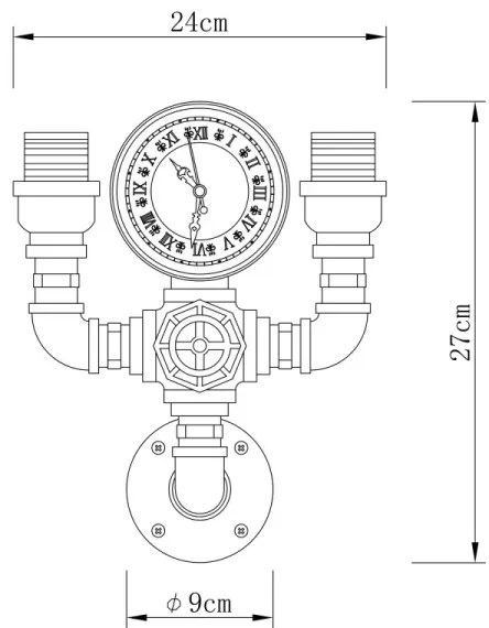 Globo 43000W2 - Nástenné svietidlo BAYUDA 2xE27/60W/230V