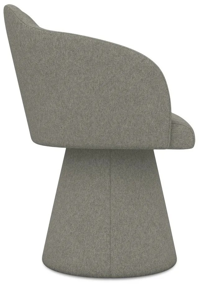 Sivé čalúnené jedálenské kreslo Kanoa – Makamii