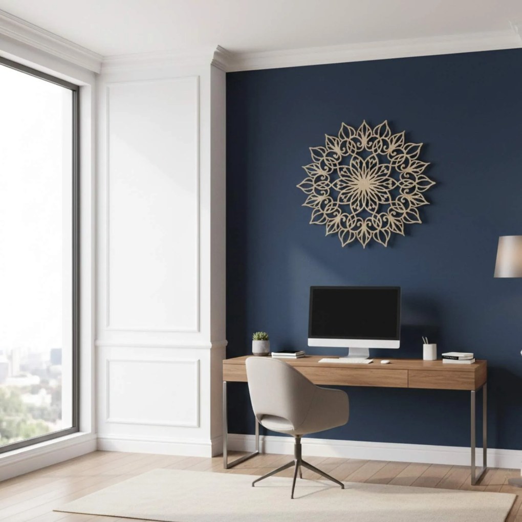 Drevená nástenná dekorácia Mandala Lotus | QUASAR: HDF - Javor 20 cm 4394-113018 HDF0247