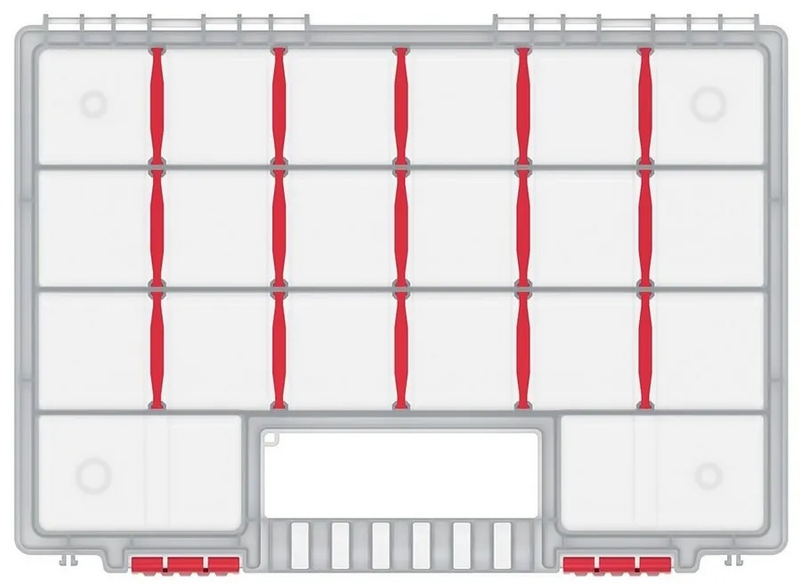 Kufríkový organizér 34,4 × 24,9 × 5 cm, prepážky, ružová