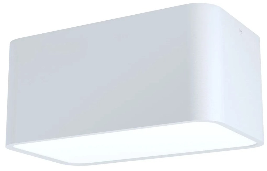EGLO Stropné prisadené osvetlenie GRIMASOLA, 2xE27, 28W, hranaté, biele