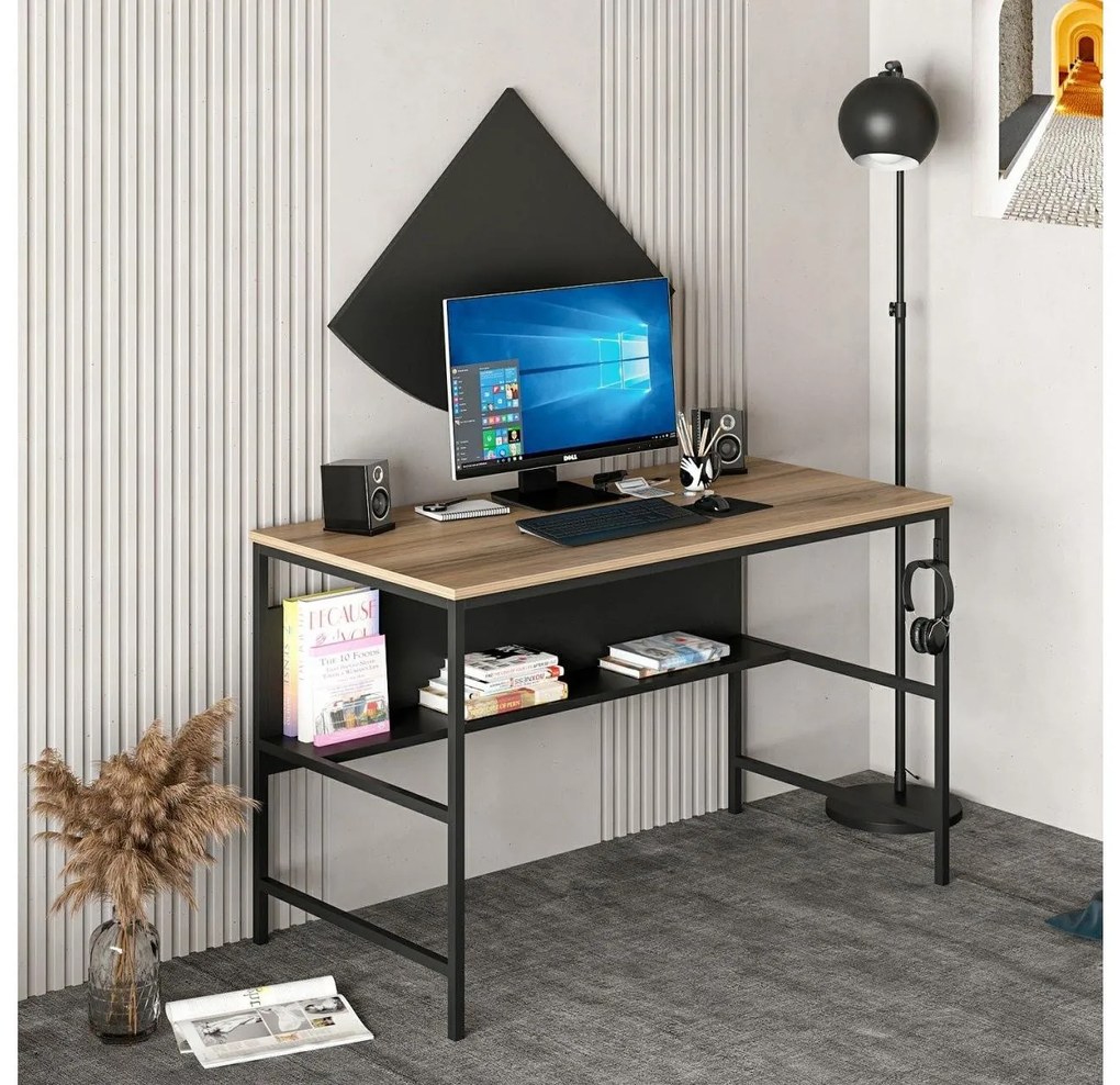 PC stolík Grana 1 (zlatá + čierna). Akcia -20%. Vlastná spoľahlivá doprava až k Vám domov. 1088791