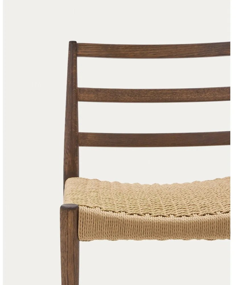 Jedálenská stolička z dubového dreva v hnedo-prírodnej farbe v súprave 2 ks Analy – Kave Home