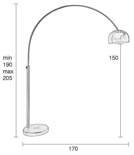 Stojacia lampa v mosadznej farbe Zuiver Bow