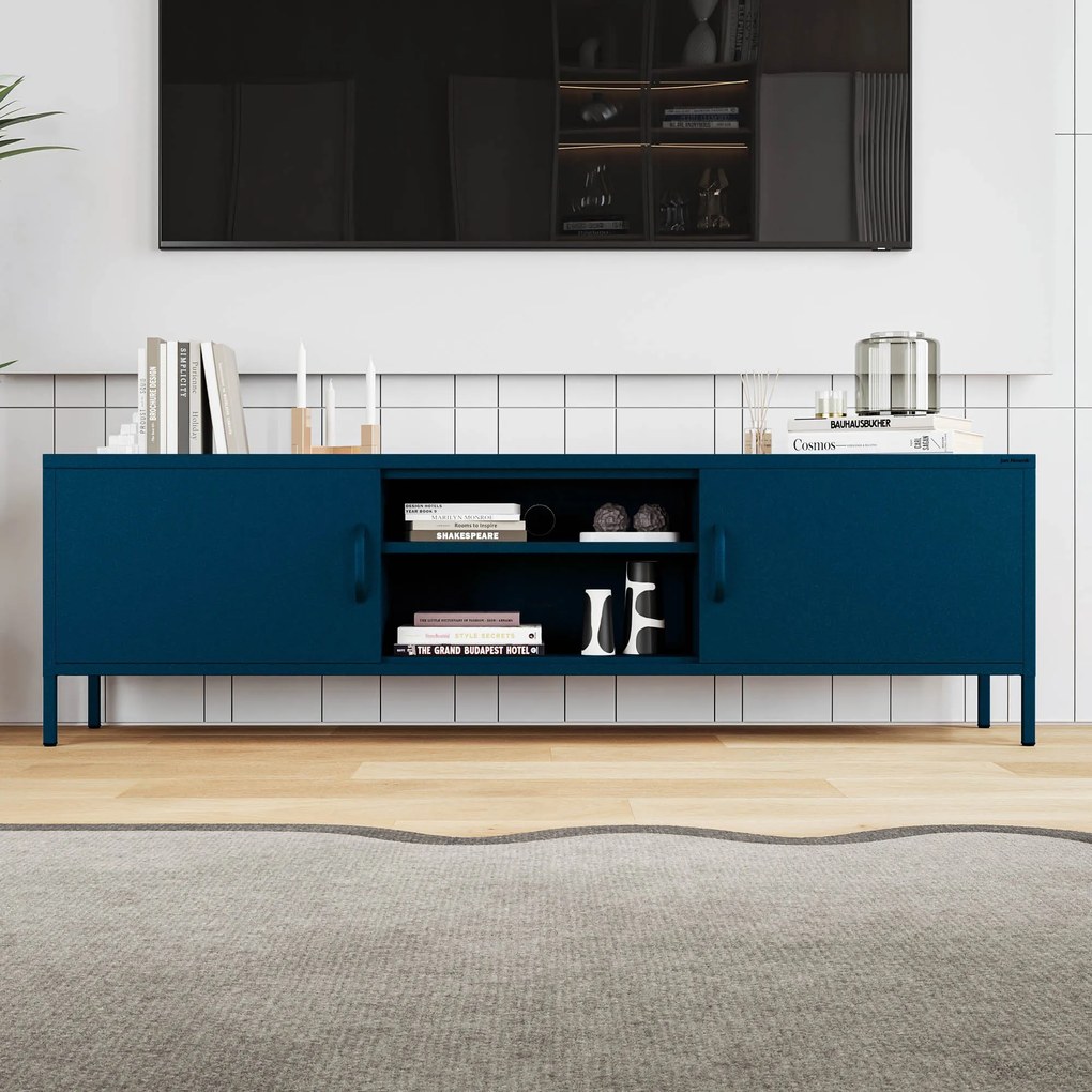 RTV skrinka XL ROSARIA 1700 x 400 x 500, tmavomodrá
