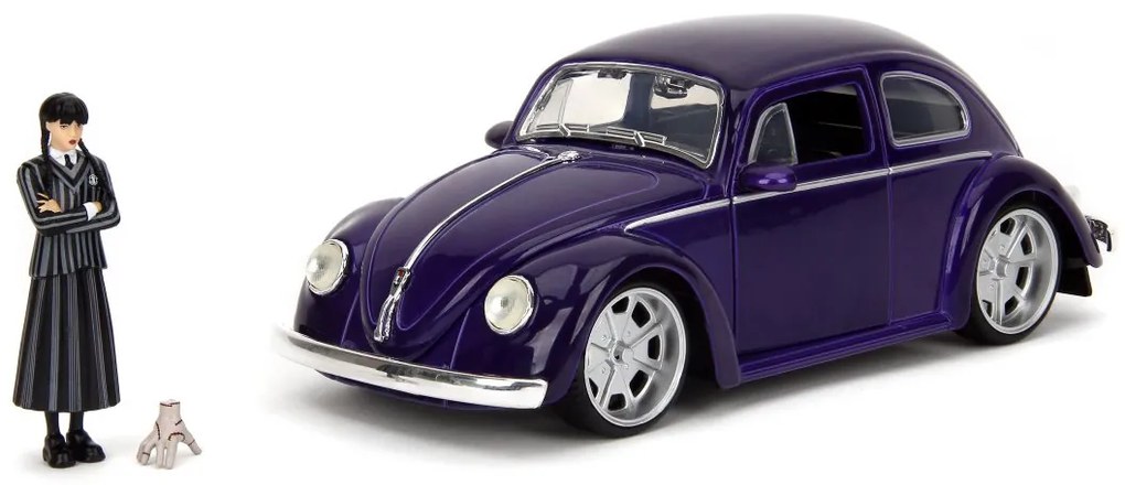 SIMBA Wednesday auto 1972 VW Beetle 1:24 a figúrka Wednesday