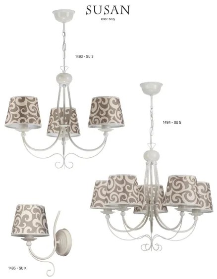 Jupiter 1494 - Luster na reťazi SUSAN 5xE27/60W/230V