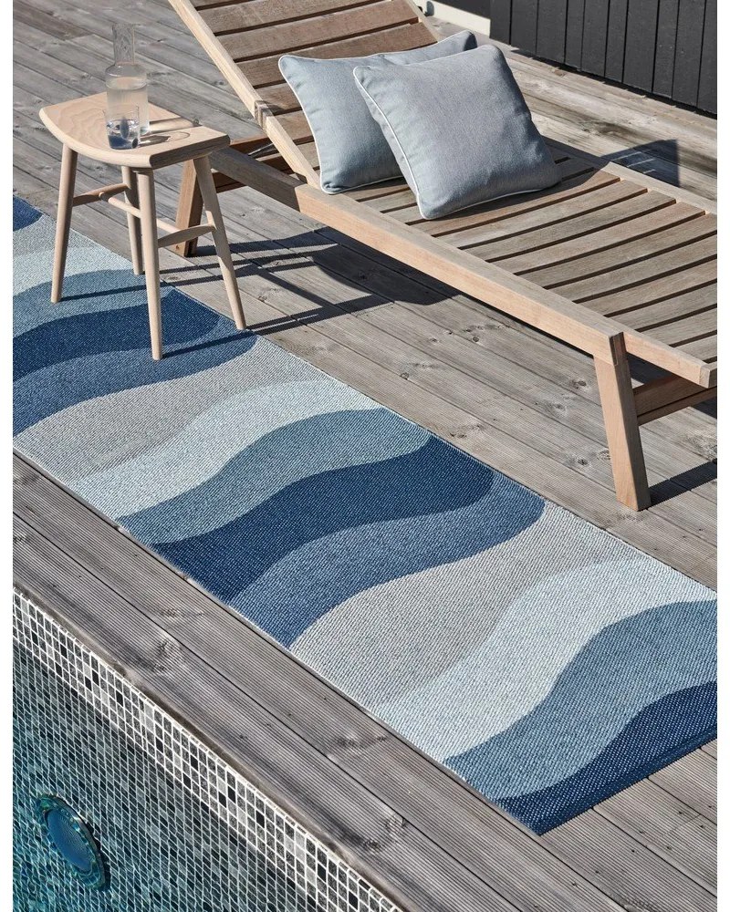 Modrý vnútorný a vonkajší behúň 70x200 cm Urvi Water – Pappelina