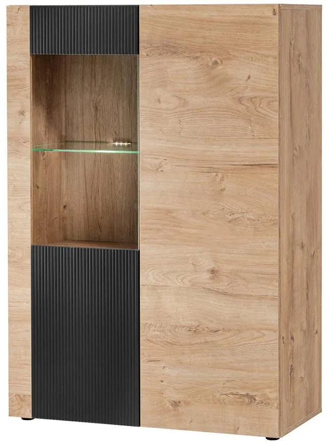 Vitrína Aron RZS AR WSW dub ribbeck/čierna