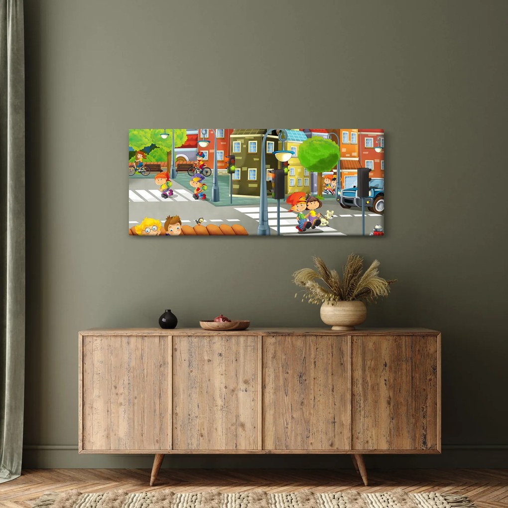Obraz - Detské mestečko (120x50 cm)