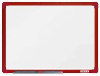 Biela magnetická tabuľa boardOK, 60 x 45 cm, červená
