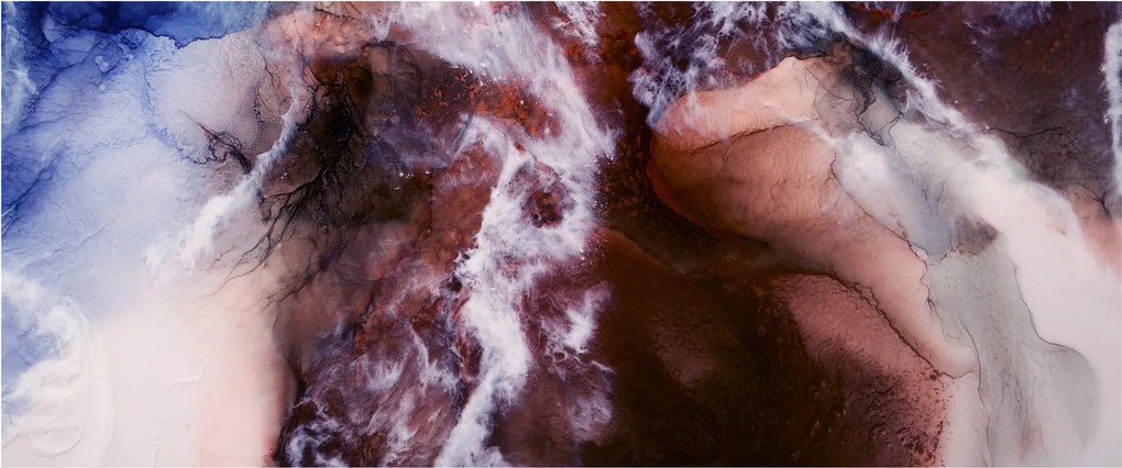 Obraz - Fialový mramor N⁰3 (120x50 cm)