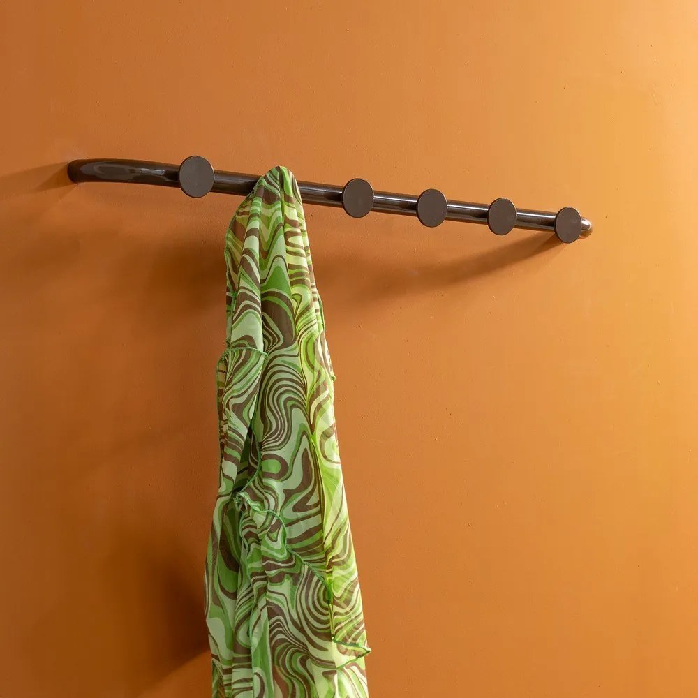 Tmavohnedý kovový nástenný vešiak Retro – Spinder Design