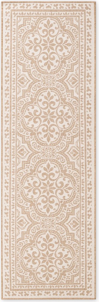 NORTHRUGS, Behúň Duet Rosel 106252 Beige/White - na von aj na doma, 80x250, béžová, chodba / predsieň