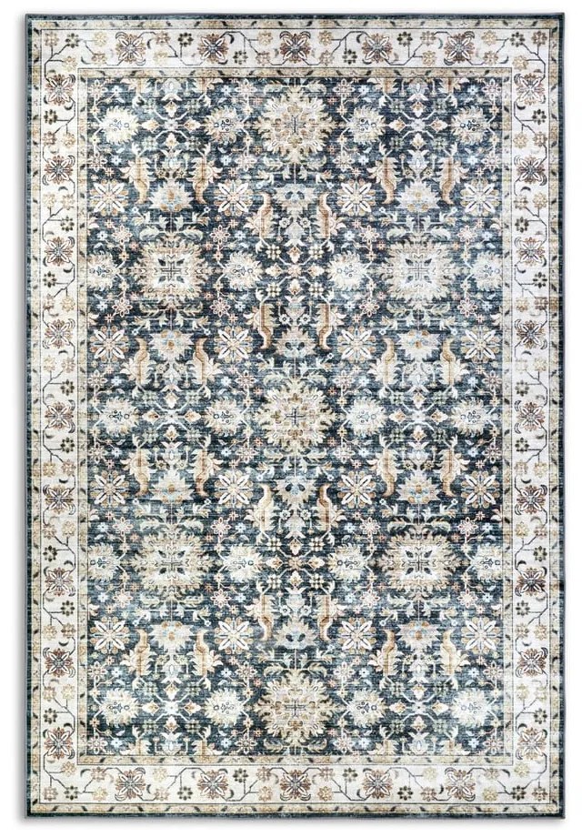 Modrý koberec 200x290 cm Saveh Blue Cream – Elle Decoration