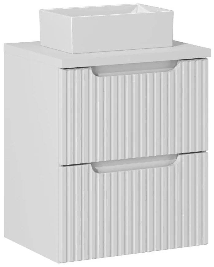 Závěsná skříňka pod umyvadlo Nova White I s deskou 50 cm bílá