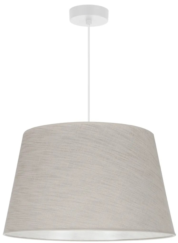 Závesné svietidlo Len, 1x svetlobéžové textilné tienidlo, (fi 44 cm), w