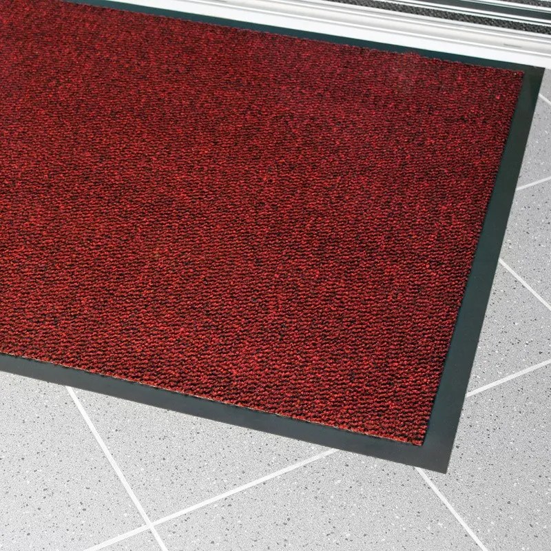 Ekonomická polypropylénová čistiaca rohož, 120 x 180 cm, červená