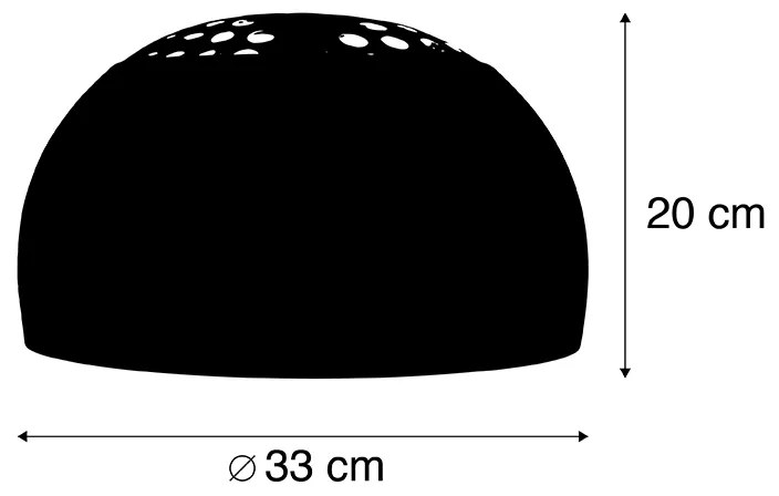 Tienidlo pre oblúkovú lampu XXL mosadz