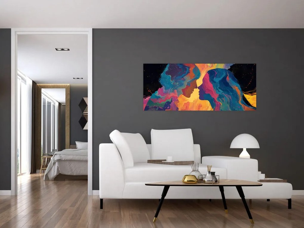 Obraz - Vesmírna láska (120x50 cm)