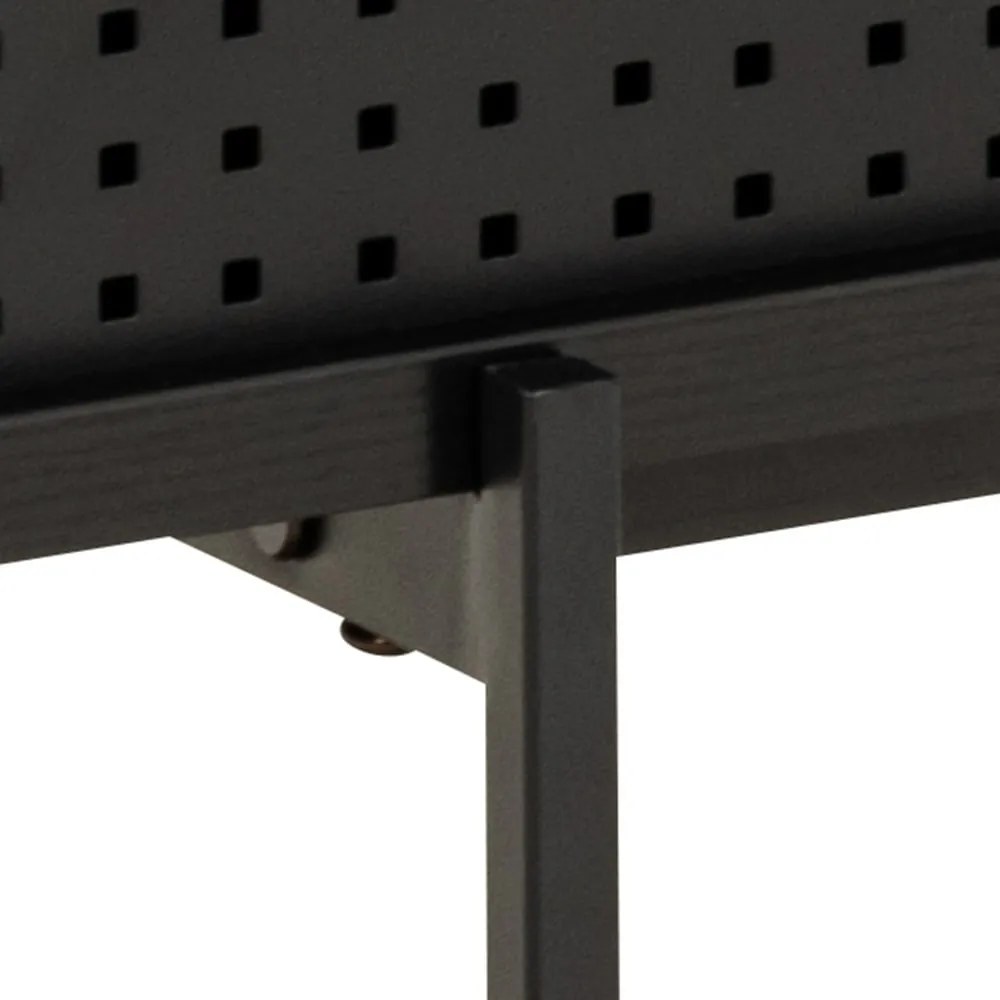 Čierny TV stolík v dekore jaseňa 180x44,5 cm Angus – Actona