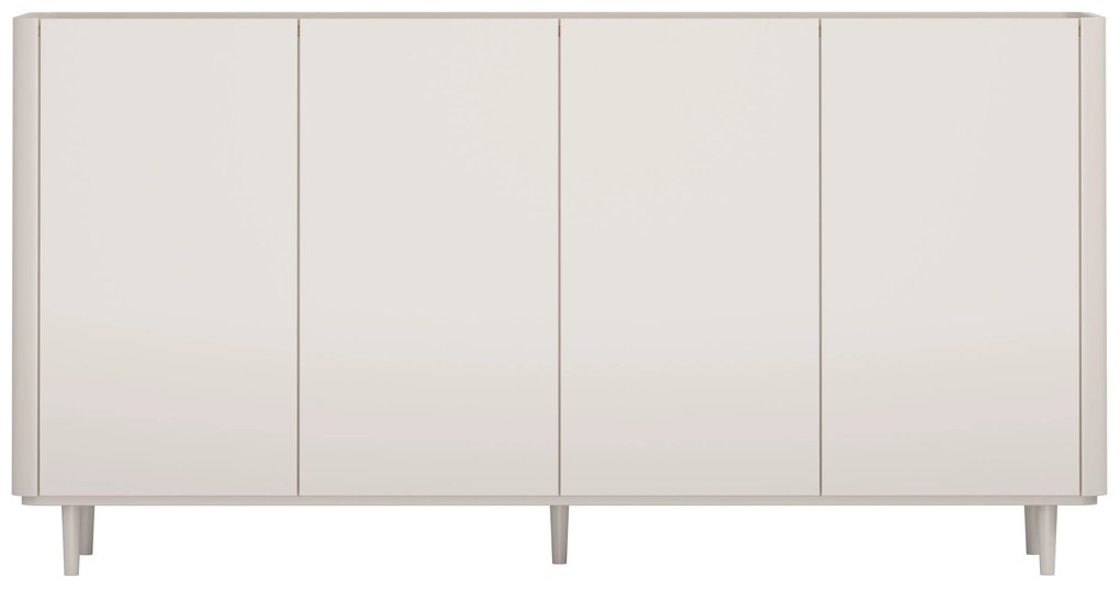 Komoda Elivo 200 cm štvordverová na nožičkách - kašmír / olejovaný dub