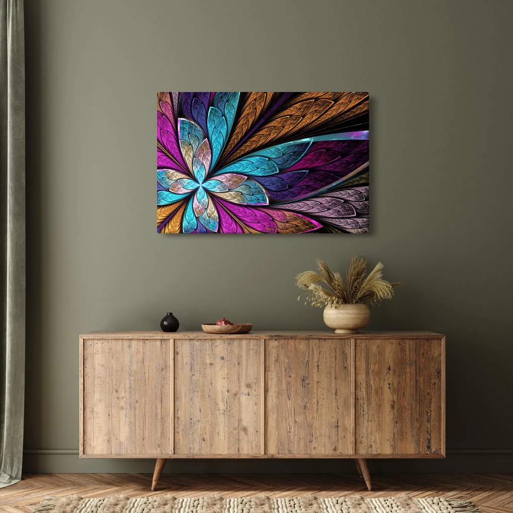 Obraz - Abstrakcia, kvetina (90x60 cm)
