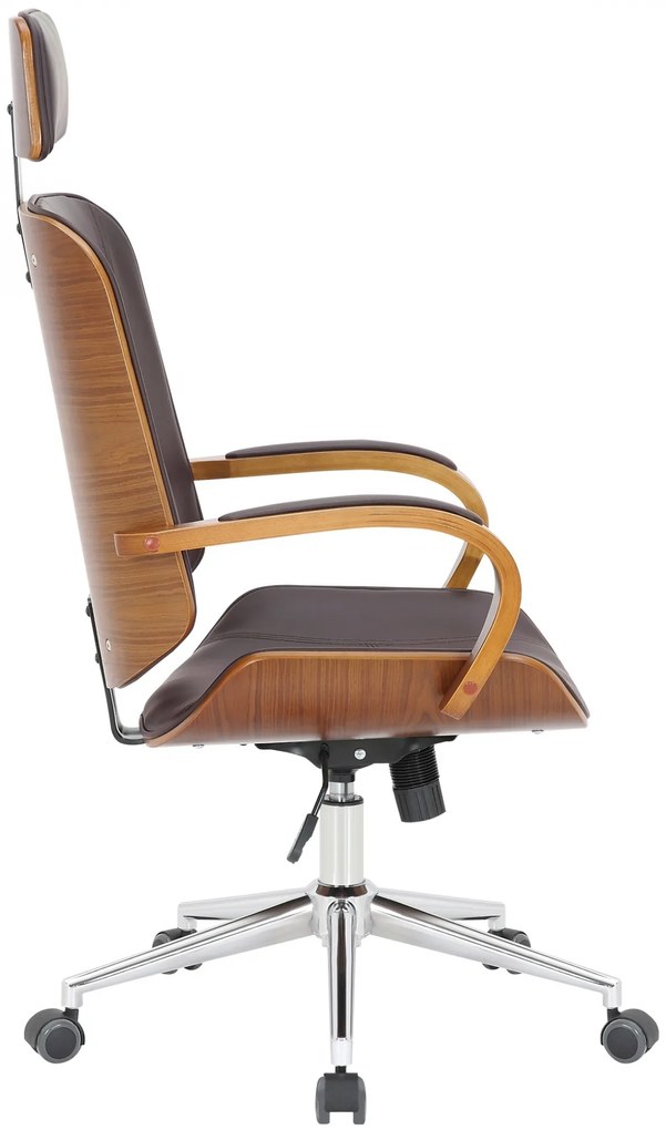 Design-Shop Kancelárska stolička Dayton - drevo orech - Hnedá
