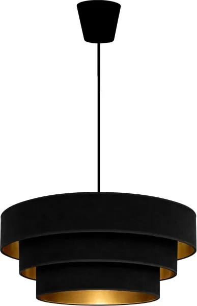 Brilagi - Luster na lanku LUNETA 1xE27/60W/230V pr. 40 cm čierna/zlatá