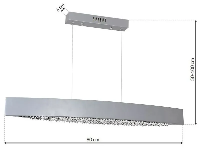 Závesné LED svietidlo Bocca, 1x LED 24w, 4000k, s