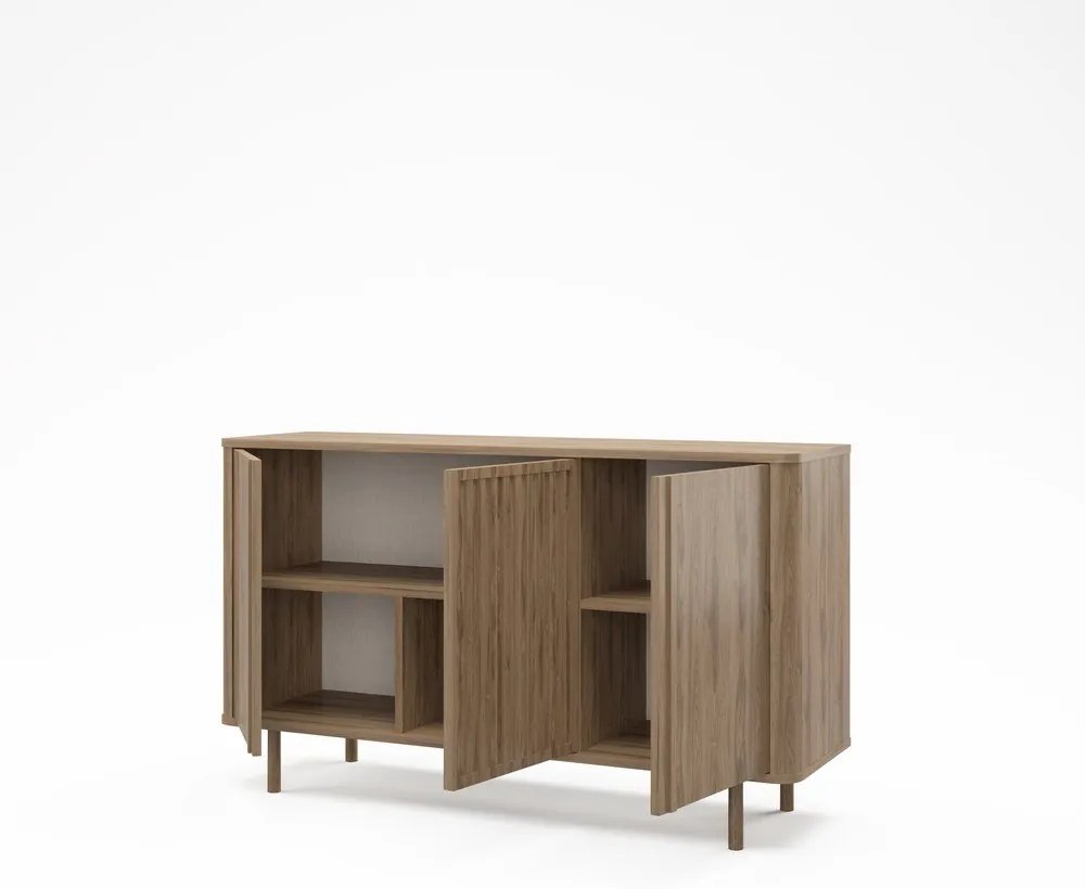 Komoda v dekore duba v prírodnej farbe 138x80x40 cm Salma – Marckeric