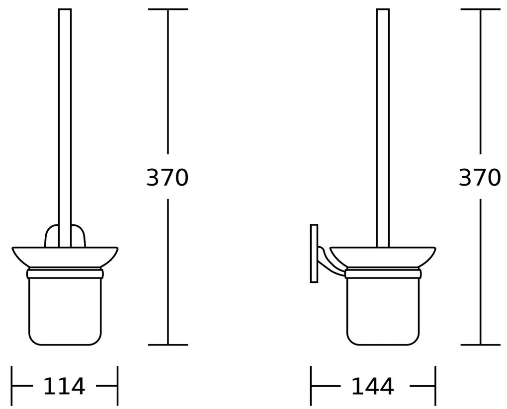 Aqualine Aqualine, RUMBA WC kefa, mliečne sklo, RB108