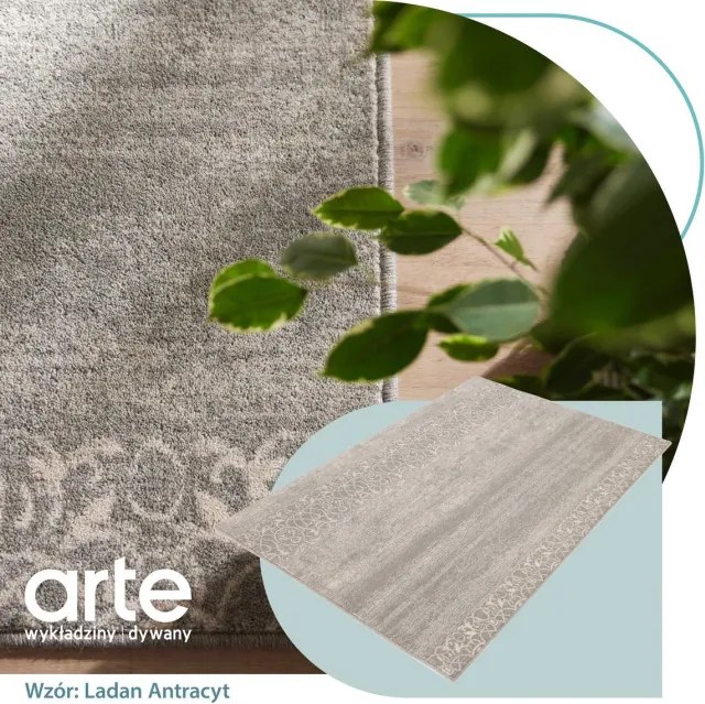 Koberec Agnella Isfahan M Ladan Antracyt