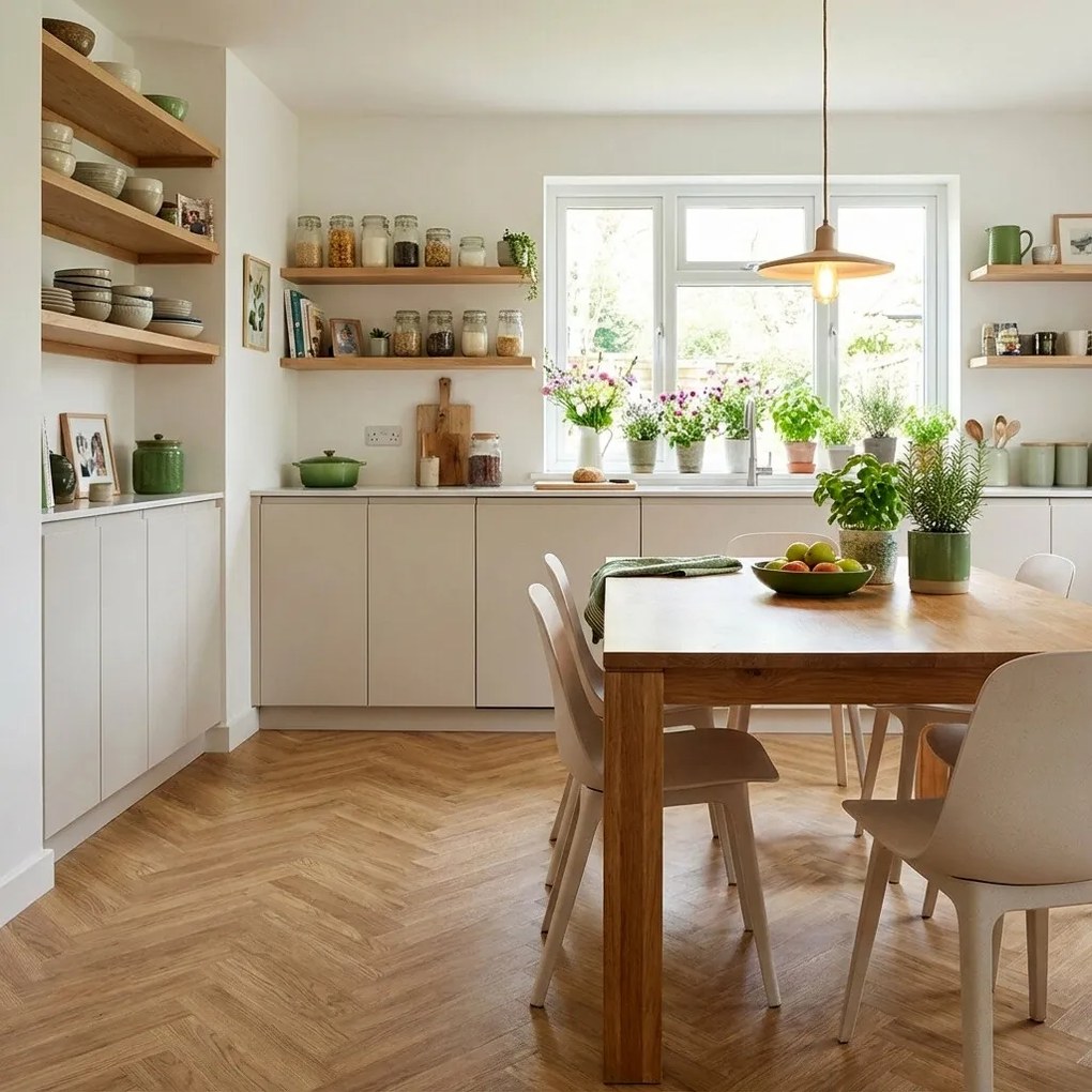 Egibi, Vinylová podlaha kliková Canadian Design Herringbone London, 625 x 125 mm