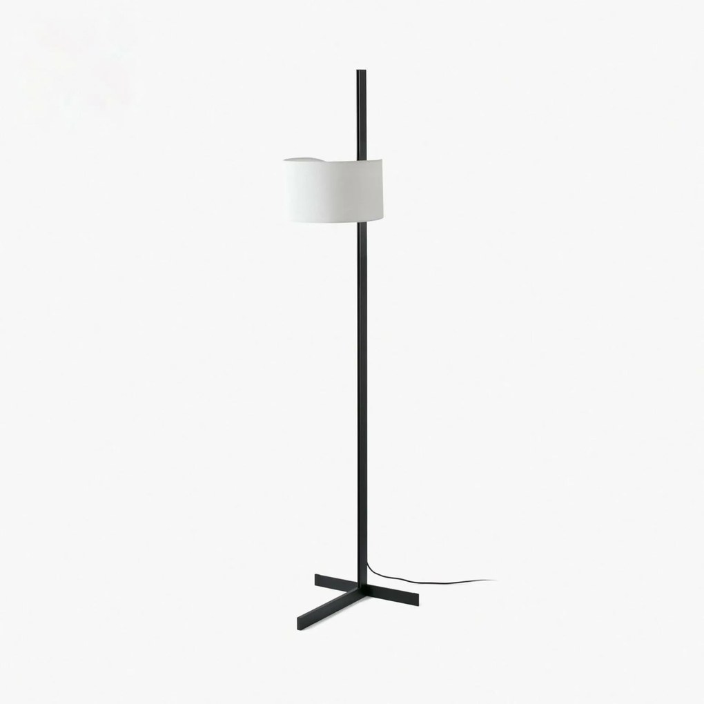 Faro Stand Up stojacia lampa čierna/biela, minimalistická, E27, 175 cm
