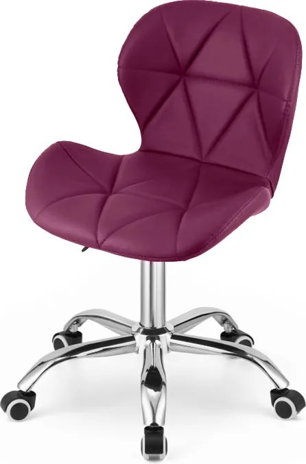 AKCIA Vínová kancelárska stolička AVOLA z eko kože II. akosť