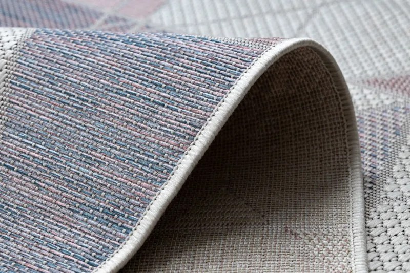 Kusový koberec Sion Sisal Triangles B3006A ecru/pink – na von aj na doma, 120x170, ružová, chodba / predsieň, Dywany Łuszczów