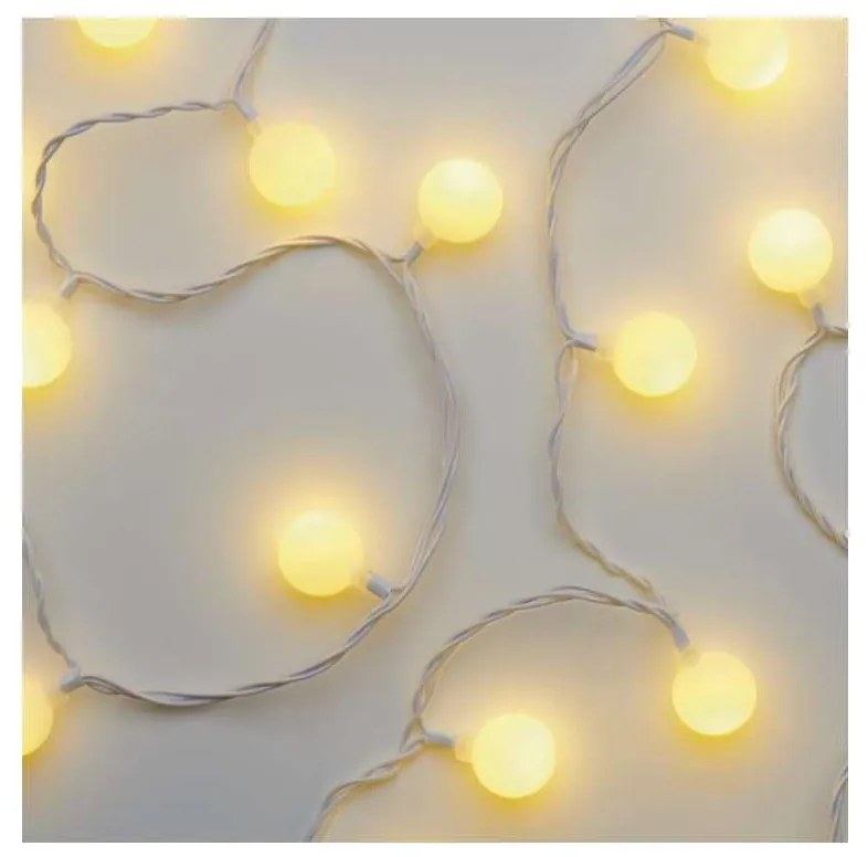 LED Vianočná vonkajšia reťaz 40xLED/9m IP44 teplá biela